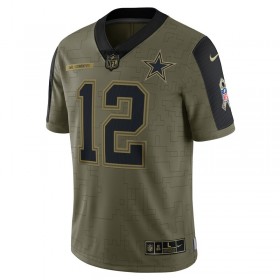 Camiseta Hombre NFL Dallas Cowboys Roger Staubach 12 Nike 2021 Salute to Service